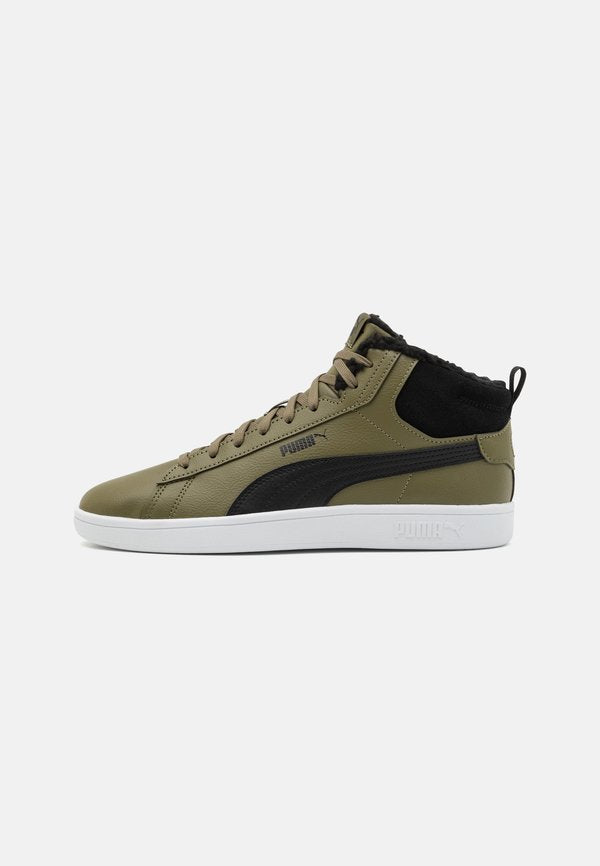 Puma SMASH 3.0 MID UNISEX - High-top trainers - olive drab/black/white