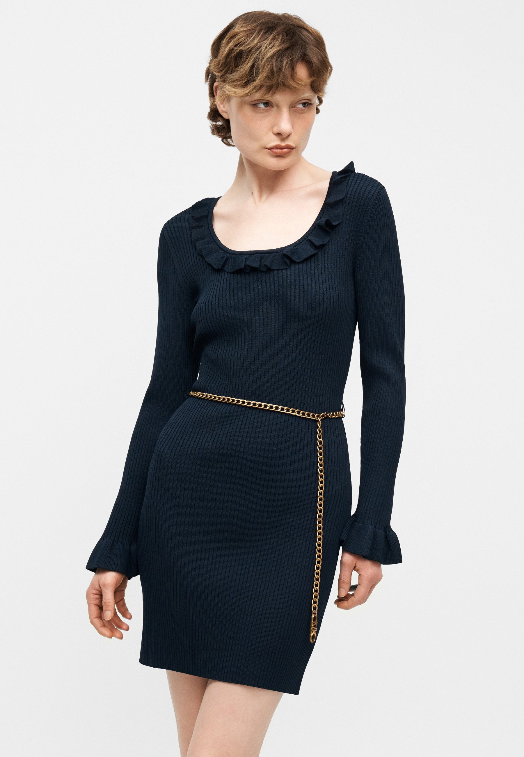 MICHAEL Michael Kors SCOOP RUFFLE DRESS