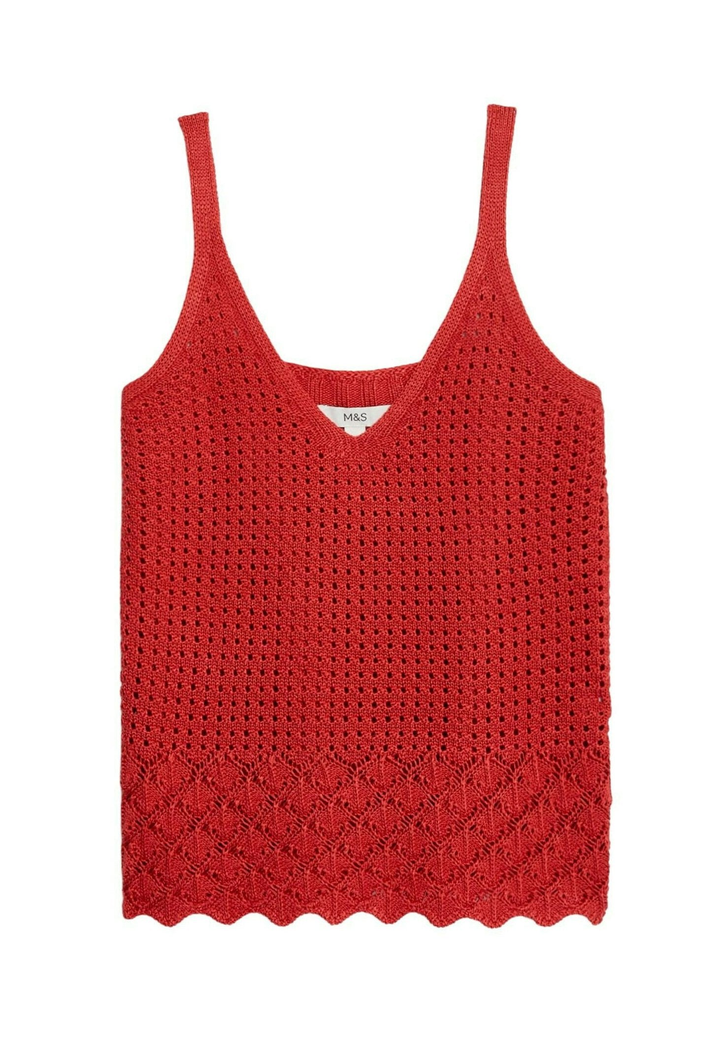 Marks & Spencer POINTELLE TEXTURED V NECK