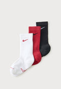 Nike Performance UNISEX 3 PACK - Sports socks - black/white/red