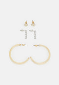 Uncommon Souls HOOP AND STUD EARRING 3 PACK UNISEX