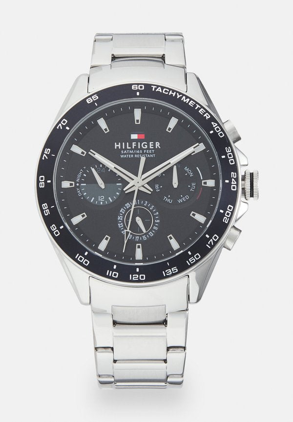 Tommy Hilfiger OWEN - Watch - silver-coloured/black