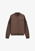 Guess SWEATSHIRT MIT LOGO-PATCH - Bomber Jacket - braun