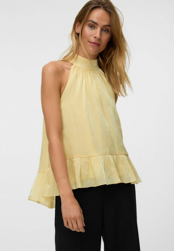 Vero Moda TOP VMELISA TOP - Top - pale banana