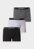 Lacoste COURTS 3 PACK - Trunks - black/grey/light grey
