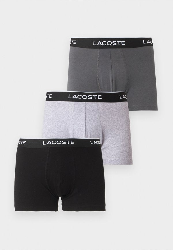 Lacoste COURTS 3 PACK - Trunks - black/grey/light grey