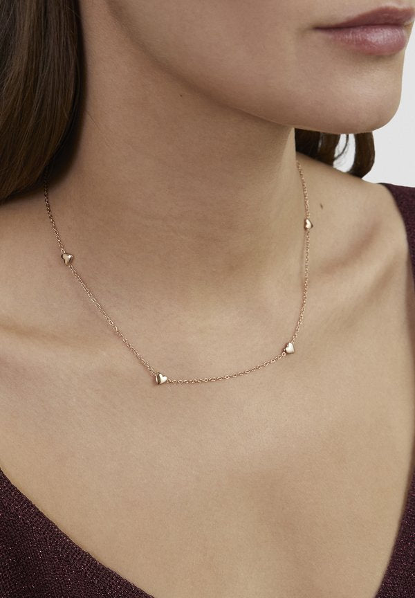 s.Oliver TINY HEARTS - Necklace - roségold-coloured