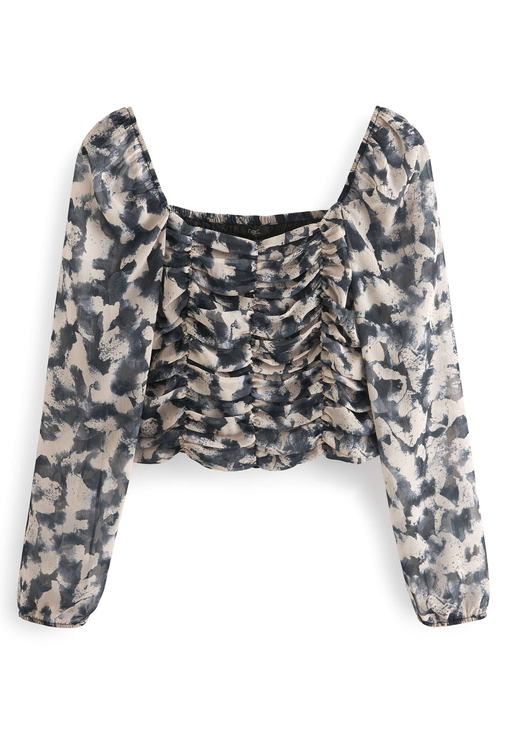 Next RUCHED LONG SLEEVE GEORGETTE TOP