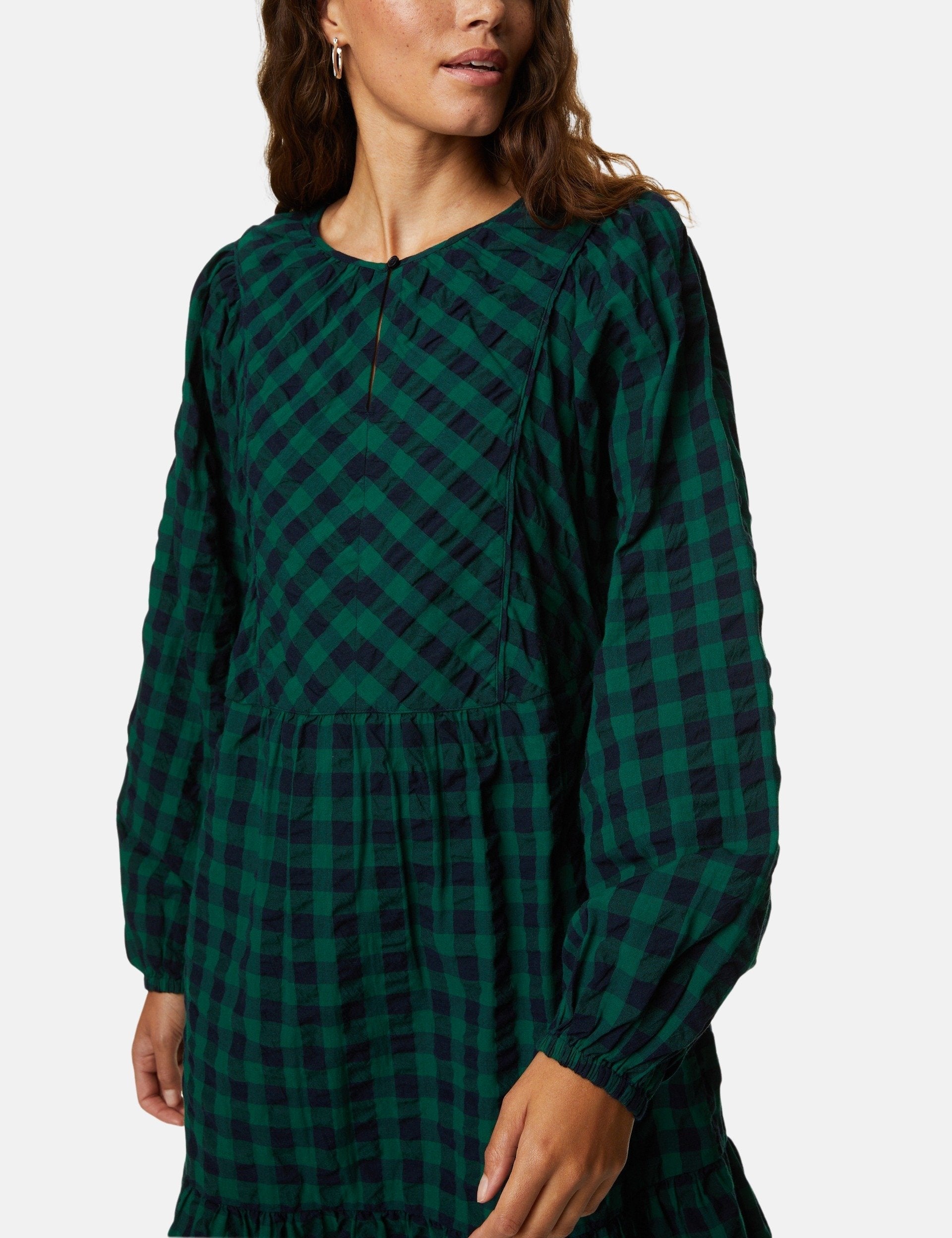 Marks & Spencer CHECKED KNEE LENGTH TIERED