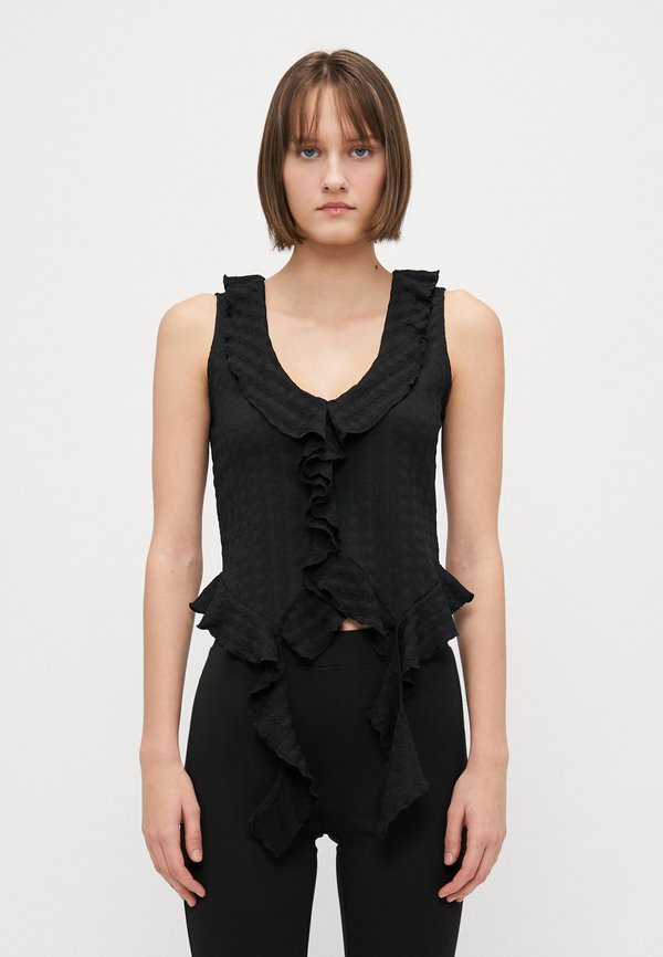 Vero Moda Tall VMIDA FRILL  - Top - black