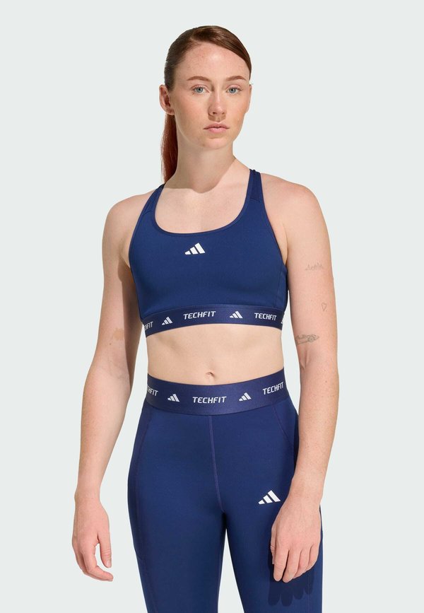 adidas Performance MEDIUM SUPPORT BRA - Medium support sports bra - dark blue