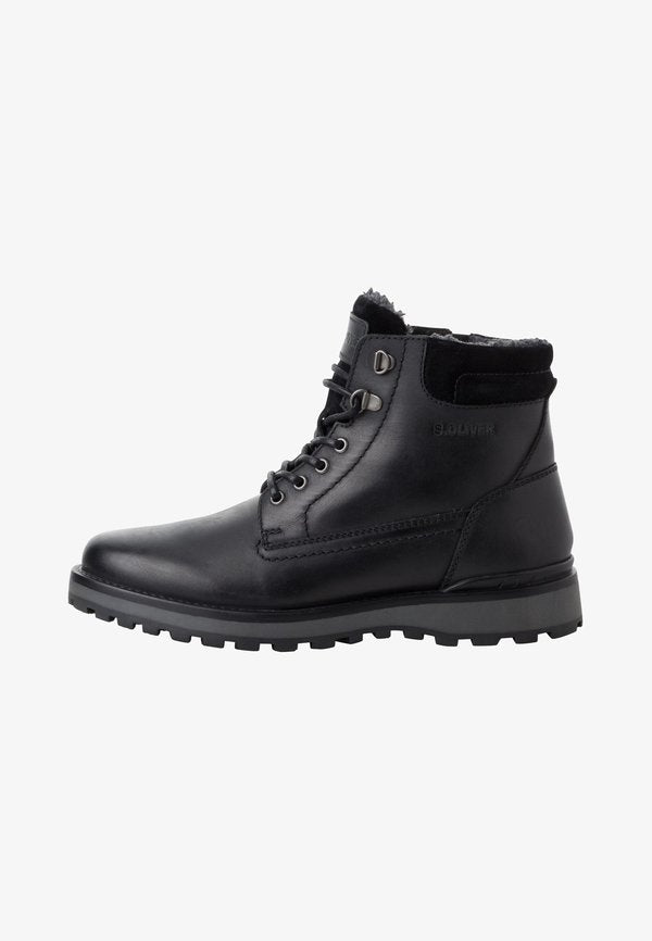 s.Oliver Lace-up ankle boots - black