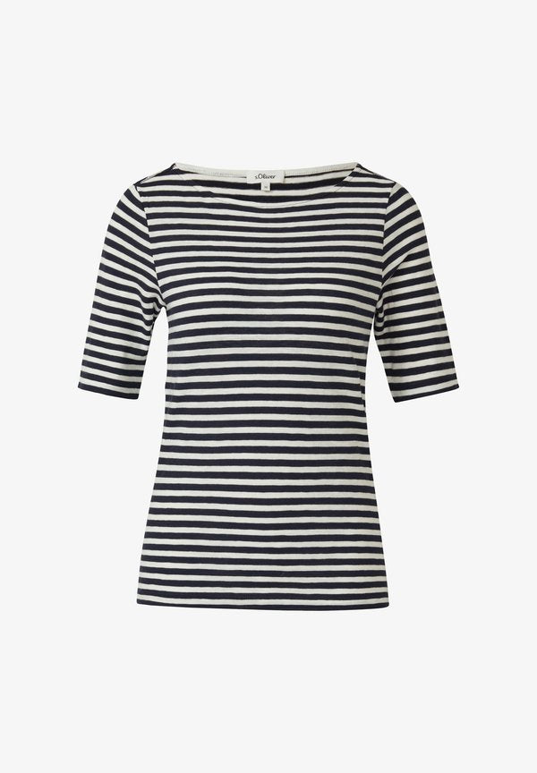 s.Oliver Print T-shirt - navy