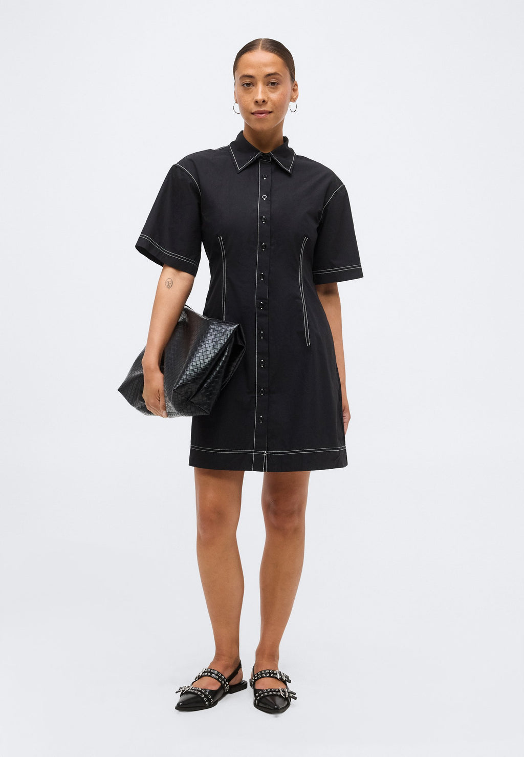 GAP Petite FITTED MINI SHIRTDRESS
