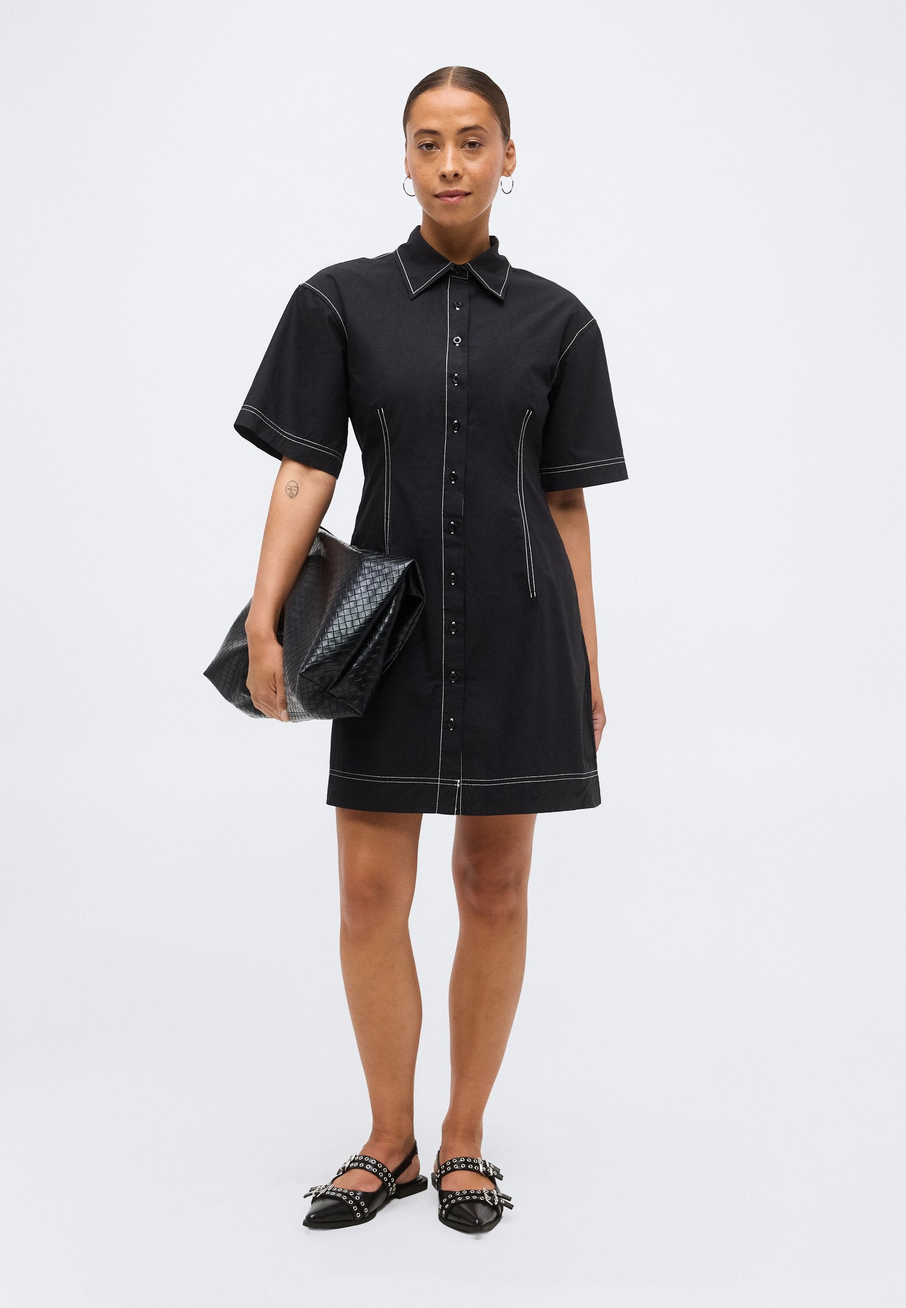 GAP Petite FITTED MINI SHIRTDRESS