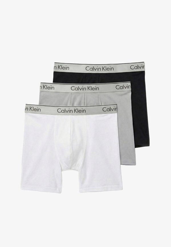 Calvin Klein 3 PACK - Boxer briefs - black w  silver haze wb silver