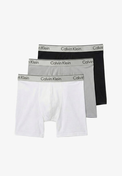 Calvin Klein 3 PACK - Boxer briefs - black w  silver haze wb silver