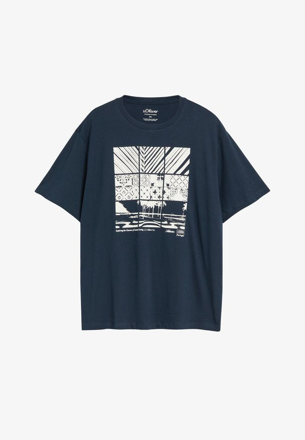 s.Oliver T-SHIRT - Print T-shirt - navy