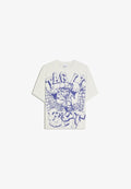 Bershka GRAFITTI BOXY  - Print T-shirt - light grey