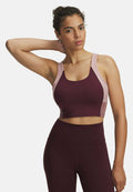 Under Armour MERIDIAN COLORBLOCK - Medium support sports bra - maroon mist