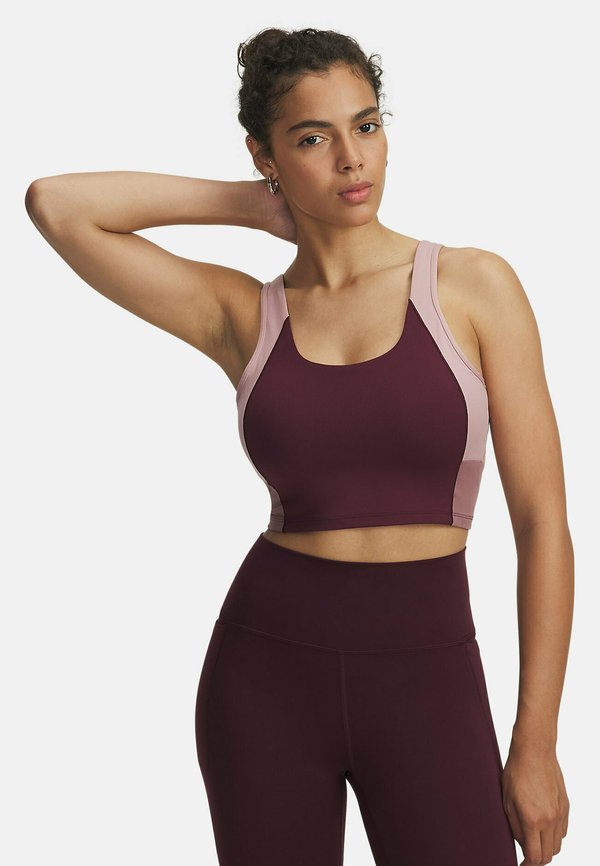 Under Armour MERIDIAN COLORBLOCK - Medium support sports bra - maroon mist