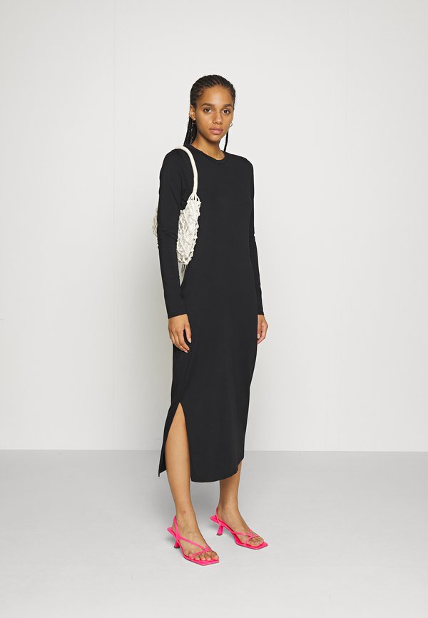 NU-IN LONG SLEEVE MIDI DRESS WITH SLIT