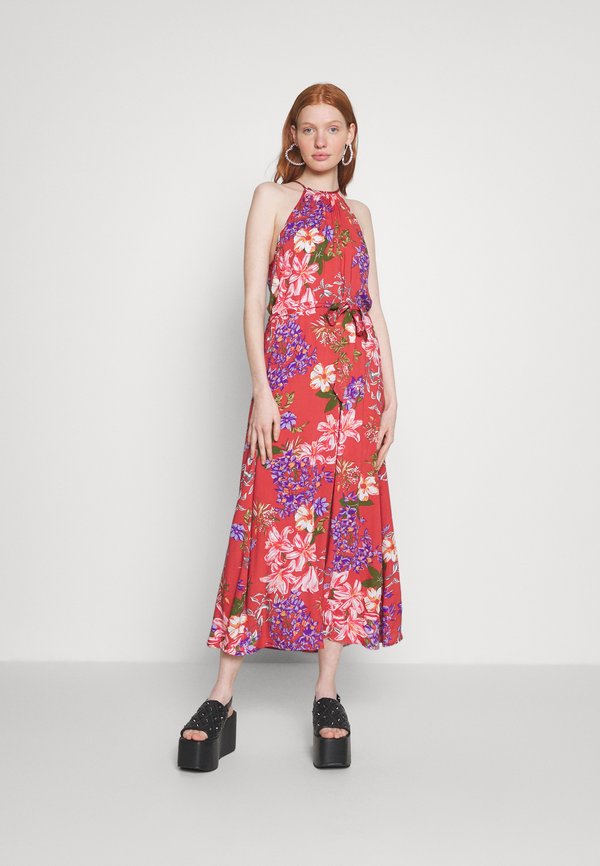 ONLY ONLNOVA LIFE VIS LONG DRESS - Day dress - mineral red botanic