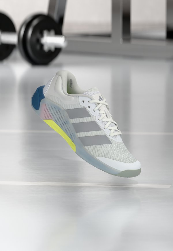 adidas Performance DROPSET 4 POWER - Training shoe - footwear white/halo silver-coloured/dusky ink