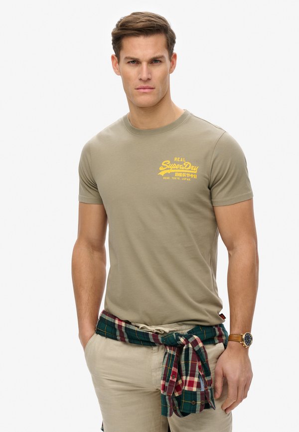 Superdry & Co VINTAGE LOGO TOKYO - Print T-shirt - light khaki green