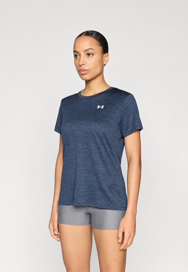 Under Armour TWIST - Sports T-shirt - midnight navy/white