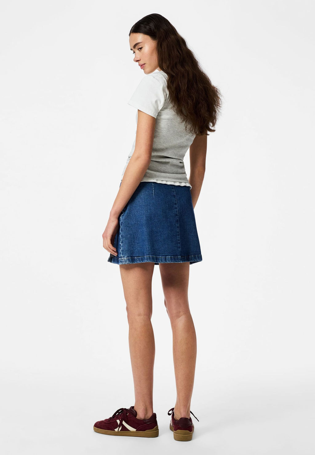 Pieces Mini PCSILKE HW SLIT DENIM