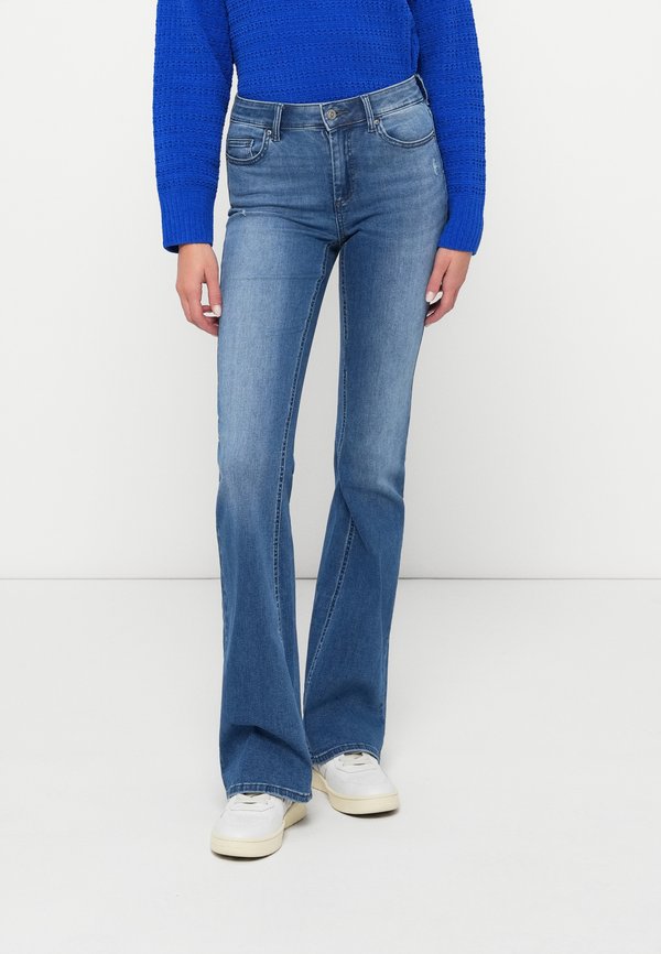 ONLY Flared fit ONLBLUSH Mid waist - Flared Jeans - medium blue denim