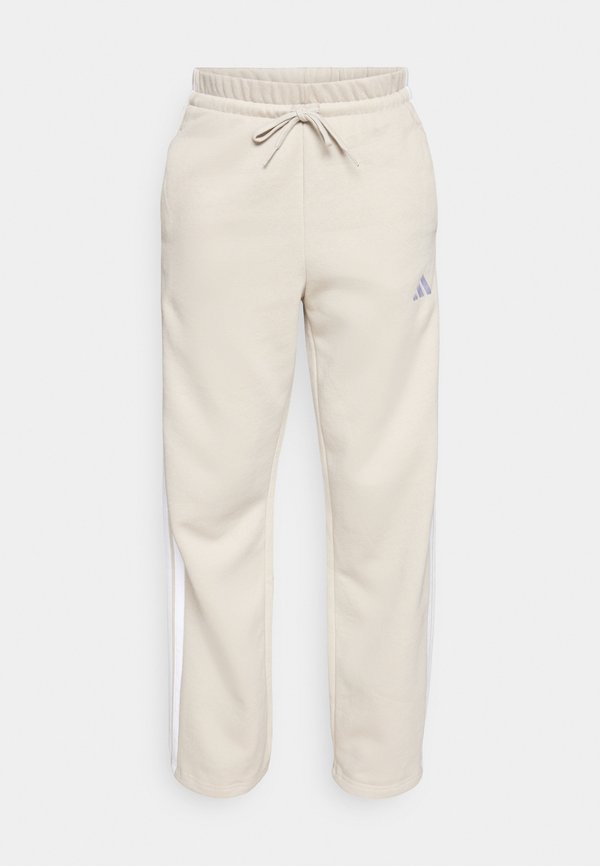 adidas Sportswear ESSENTIALS 3 STRIPES OPEN HEM PANTS - Tracksuit bottoms - alumina/white