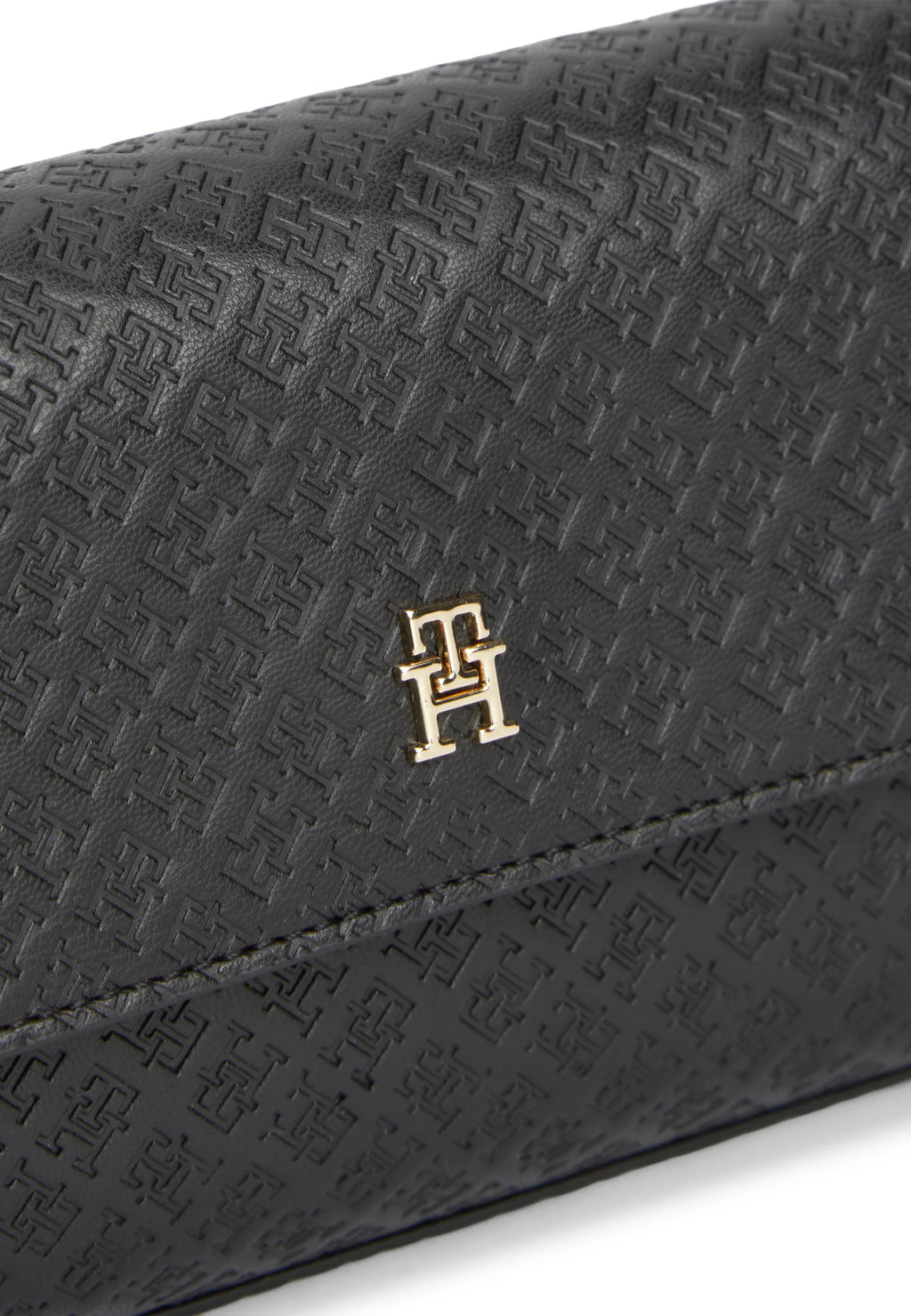 Tommy Hilfiger HILFIGER ICON DEBOSSED LOGO FLAP POUCH - Clutch - black