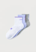 New Balance PERFORMANCE MULTI LOGO ANKLE UNISEX 3 PACK - Sports socks - white/grey/lilac