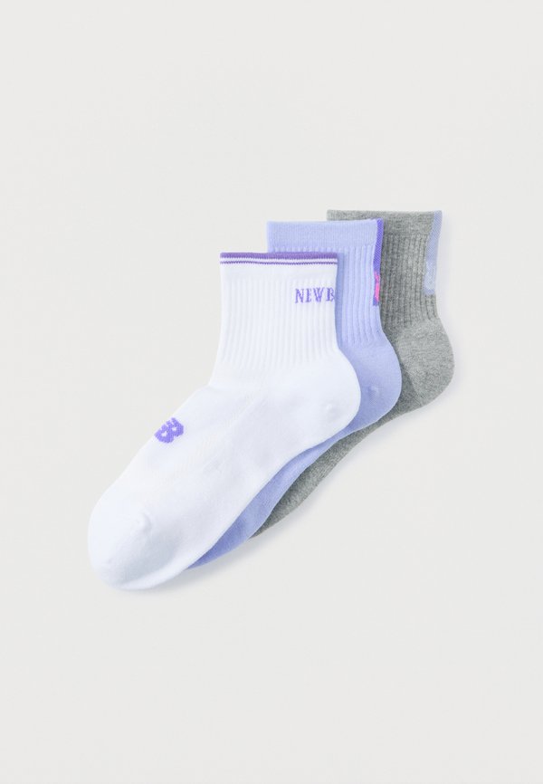 New Balance PERFORMANCE MULTI LOGO ANKLE UNISEX 3 PACK - Sports socks - white/grey/lilac