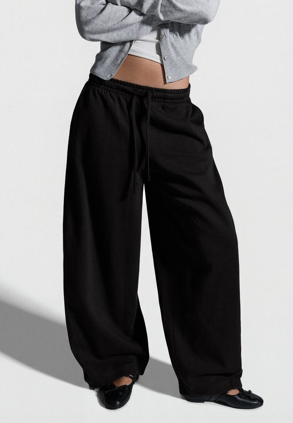 Bershka Tracksuit bottoms - black