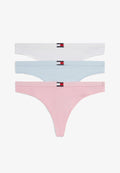 Tommy Hilfiger HERITAGE 3 PACK - Thong - classic pink keepsake blue white