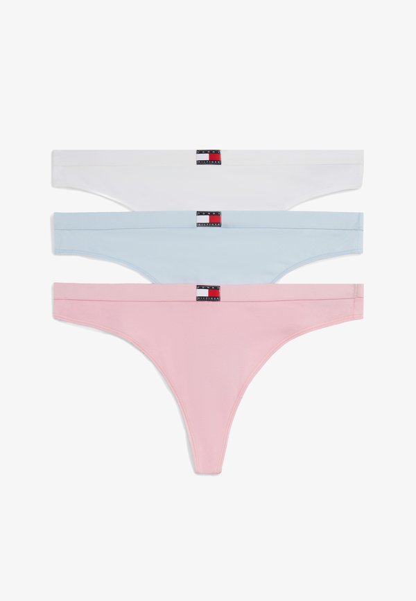 Tommy Hilfiger HERITAGE 3 PACK - Thong - classic pink keepsake blue white