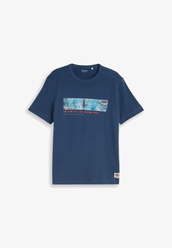TOM TAILOR PHOTOPRINT T-SHIRT - Print T-shirt - dark duck blue