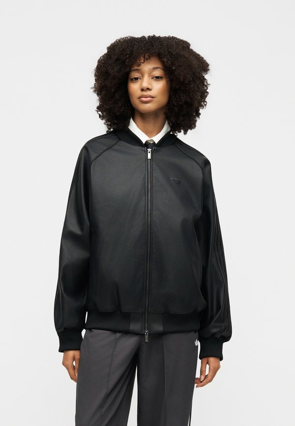 adidas Originals Bomber Jacket - black/maroon