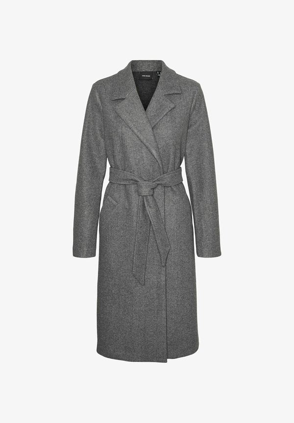Vero Moda VMFORTUNEAYA - Classic coat - medium grey melange