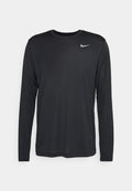 Nike Performance TEE RESET - Long sleeved top - black/matte silver