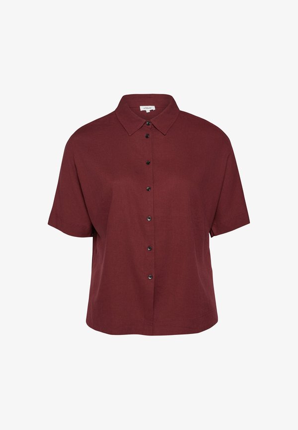 s.Oliver BLUSE - Button-down blouse - bordeaux