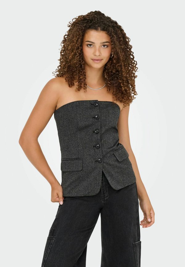 ONLY Tube ONLMARNIE Tailored Waist - Top - dark grey melange