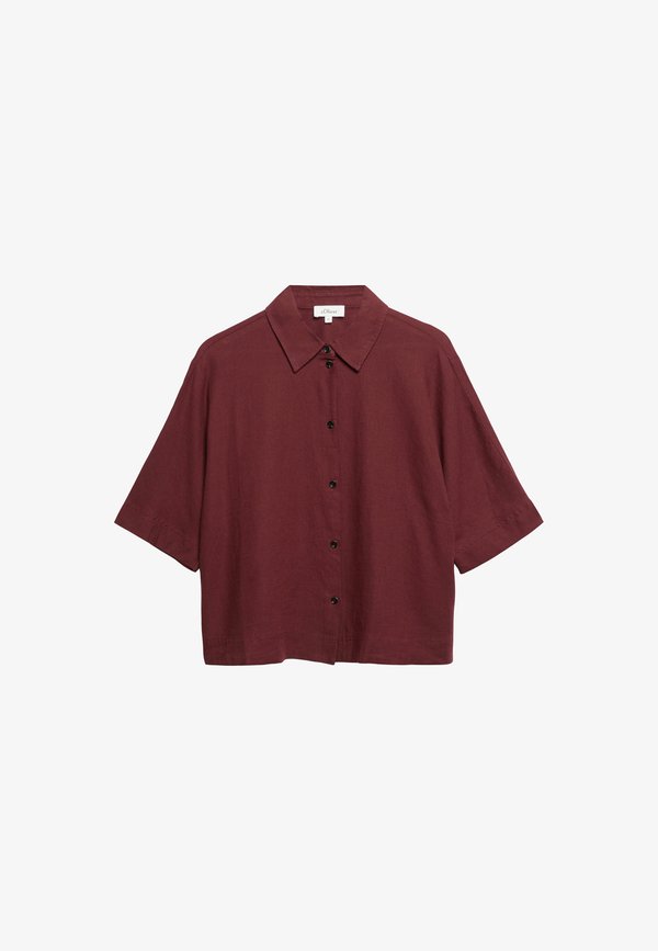 s.Oliver BLUSE - Button-down blouse - bordeaux