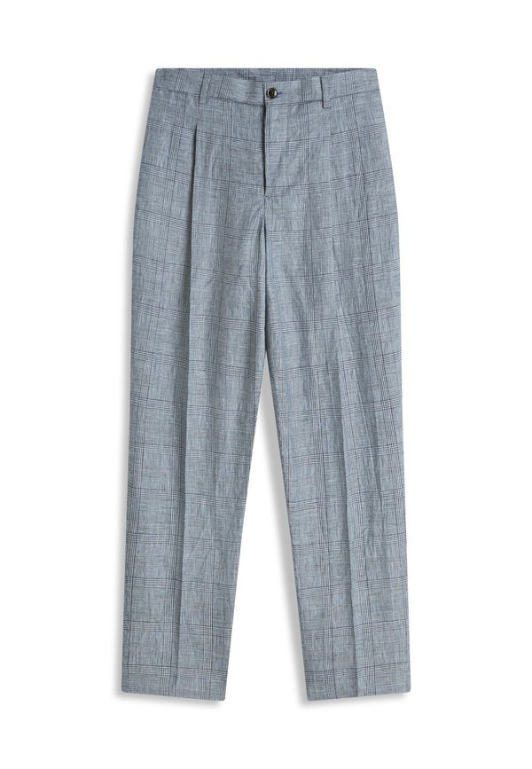 Tommy Hilfiger SMART CASUAL CHECK PURE LINEN TAPERED TROUSERS