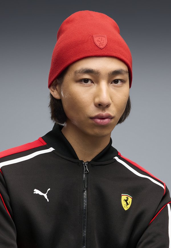 Puma SCUDERIA FERRARI PRO CUFFLESS BEANIE UNISEX - Beanie - rosso corsa