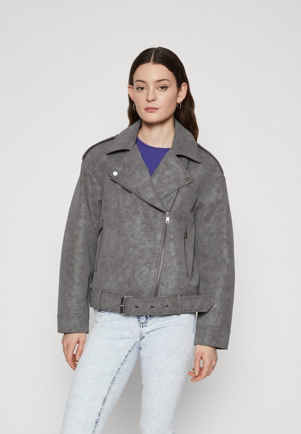 ONLY Synthetic leather ONLAVA Synthetic leather - Faux leather jacket - magnet