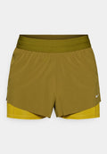 Nike Performance SWIFT - 2-in-1 shorts - olive flak/peat moss/reflective silver-coloured